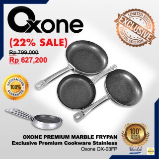 Oxone OX-03FP 3 Pcs Marble Frypan Set