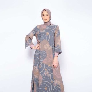 ZM Zaskia Mecca Luny Dark Grey Dress - Jelita Indonesia - Edisi Maluku