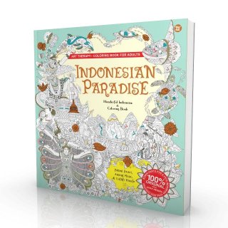 22. Buku Mewarnai Dewasa - Indonesian Paradise, Pas untuk Bikin Rileks