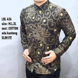 Lkemeja Batik Pria Slim Fit Baju Batik Pria Slim Fit Batik Katun Printing BL426