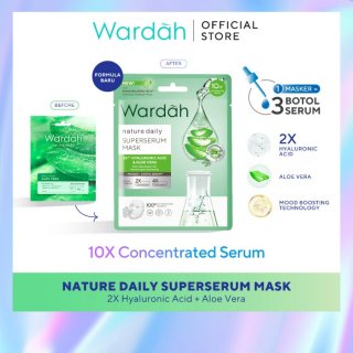 Wardah Nature Daily SuperSerum Mask 20 ml - Sheet Mask Aloe Vera