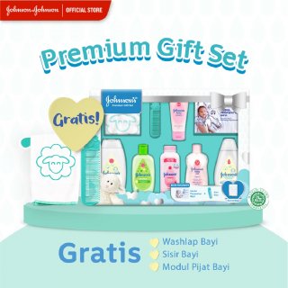 17. JOHNSON'S Premium Baby Gift Set, Paket Lengkap untuk Bayi