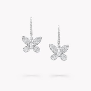 9. GRAFF Pavé Butterfly Diamond Drop Earrings, Untuk Penampilan yang Imut nan Mewah