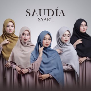 26. Ansania - Saudia Syari Hijab Kerudung Segi Empat Polos, Pilihan Warna Banyak