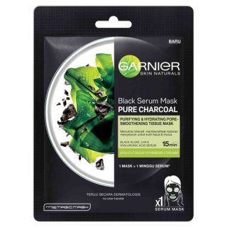 5. Black Serum Mask Pure Charcoal Black Algae, Pori-pori Tampak Mengecil