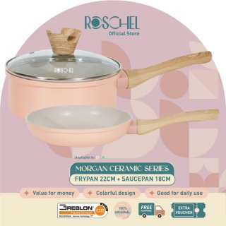 Roschel Morgan Ceramic Fry Pan + Sauce Pan