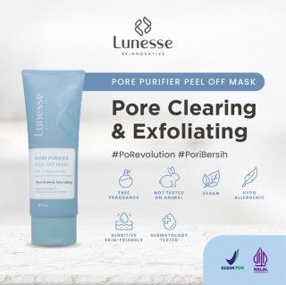 Lunesse Pore Purifier Peel Off Mask - Hybrid Clay Mask & Peel Off Mask