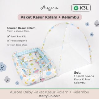 Gisnicbaby Aurora Baby Paket Kasur Kolam + Kelambu 