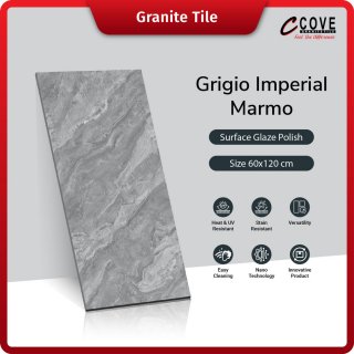 Granite Tile Grigio Imperial Marmo Granit Lantai Dinding 60x120 Cove