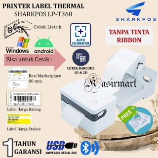 Printer Label Thermal 80mm USB Bluetooth LP 360 