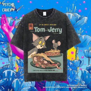 Psycho Crucify "Tom and Jerry" Oversized Kaos