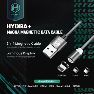 11. HYDRA+ MAGNA MAGNETIC KABEL DATA 2A Fast Charging Cable Magnet
