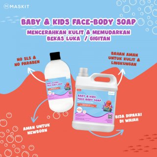 Sabun Bayi & Anak Mencerahkan Kulit Baby Kids Brightening Wash Maskit