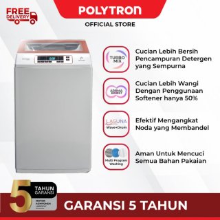 POLYTRON Mesin Cuci 1 Tabung Zeromatic Laguna Hijab 10 KG PAW 1028