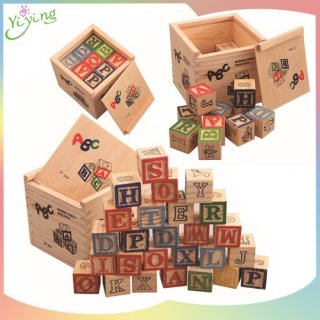 Mainan Edukasi Anak / Edukasi Balok Blok Puzzle ABC Kayu