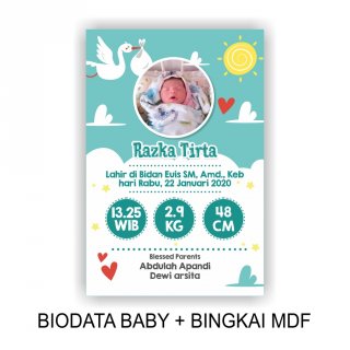 11. Biodata Bayi Custom Baby Born Pajangan Dinding