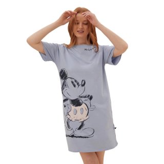 MARKS & SPENCER - Baju Tidur Wanita - Mickey Mouse Cotton Short Nightdress