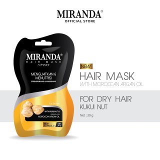 Miranda Hair Mask (Masker Rambut) Sachet Kukui Nut 30gr (Paket 2 Pcs)