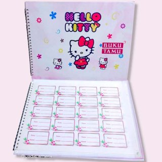 Buku Tamu Hello Kitty Isi 15 Lembar Untuk 600 Tamu Undangan