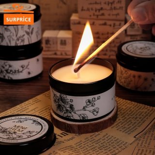 Scented Candle Aromatherapy / Korea Aesthetic Candle Decor Lilin - Kuning, Dengan Bubble