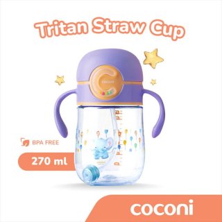 Coconi Tritan Bottle 270ml | Botol Minum Bayi Anak dengan Pemberat 360 | Baby Drinking Sippy Cup