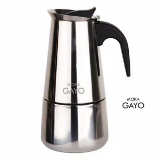Moka Pot Gayo stainless steel 3cups manual espresso coffee maker
