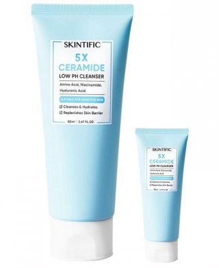 SKINTIFIC 5X Ceramide Low pH Cleanser Facial Wash Gentle Cleanser