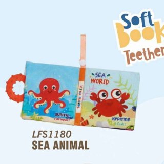 LITTLE FRIENDS Softbook Teether Buku Kain Mainan Bayi Edukatif