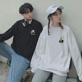 Sweater Pria Wanita Pasangan Panda Printed Couple