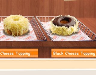 Black Cheese and Cheese Topping Donut