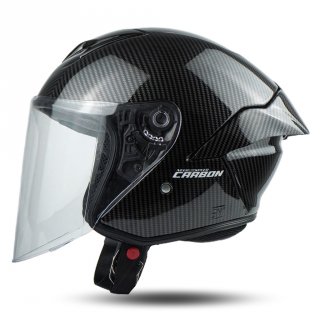 15. Jitsu Helm Half Face JS1 Carbon Series Premium SNI Visor Venom