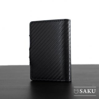 Dompet Pria Carbon Asli Saku Smart Wallet Card Holder RFID Compact