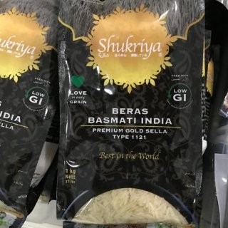 Shukriya Gold Sella, Basmati India beras diet