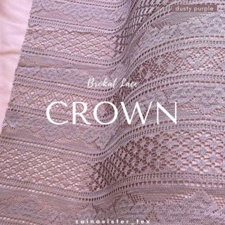 Kain Brukat Lace Salur Crown Premium Dusty Purple Premium