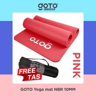 Matras Alas Yoga NBR Senam Mat 10 mm Anti Slip - Pink