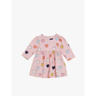 12. MARKS & SPENCER - Baju Bayi - Pure Cotton Heart Print Dress, Lengan Panjang Bikin Lebih Hangat