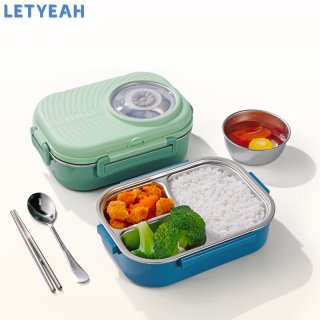 LetYeah Lunch box stainless 304 anti tumpah /Kotak makan +mangkuk sup 