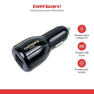 Taffware Car Charger Dual USB Port 3.1A