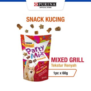 FRISKIES PARTY MIX Adult Mixed Grill Snack Kucing 60g