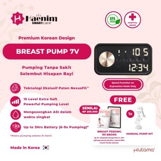 Pompa Asi Elektrik Haenim Breast Pump 7V Anti Sakit Portable BlackGold - Hitam