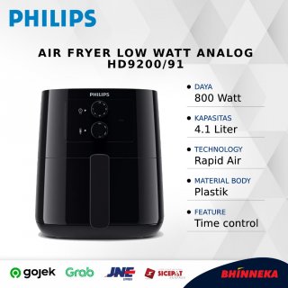 PHILIPS Air Fryer Low Watt Analog HD9200/91