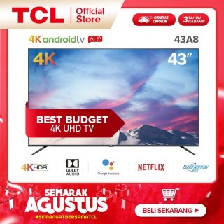 TCL 43A8 Ultra HD Android 9.0 Smart TV 4K