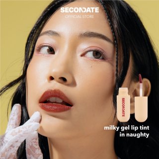 25. SECONDATE Milky Gel Lip Tint, Mengandung Hyaluronic Acid yang Diperkaya Vitamin E dan C