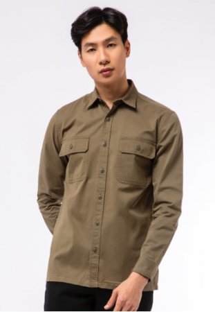 7. Executive Long Sleeve Shirt with Double Pocket, Menyerap Keringat