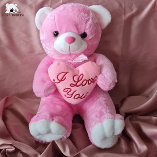 28. Boneka beruang teddy bear hati "I Love You" Ukuran XL, Nyaman Dipeluk