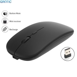 8. GROTIC Mouse Wireless X1 Silent Rechargeable, Nyaman Digenggam