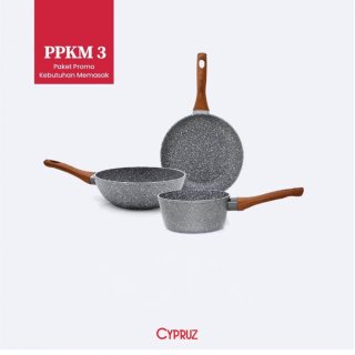 26. Cypruz - Paket Promo Kebutuhan Memasak 3 Cookware Panci Set, Memasak Lebih Menyenangkan