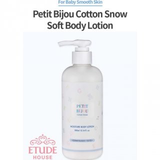 Etude Petit Bijou Cotton Snow Soft Body Lotion