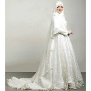 Gaun Pengantin Syari Muslim Wedding Dress Gaun Walimah