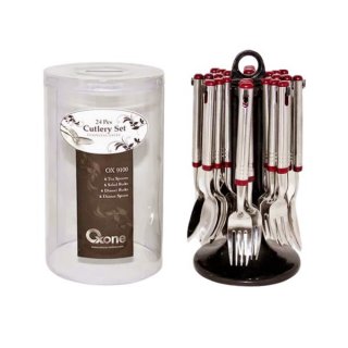 30. Oxone Set Sendok Garpu / Stainless Cutlery Set 24 Pcs Melengkapi Peralatan Makan di Rumah